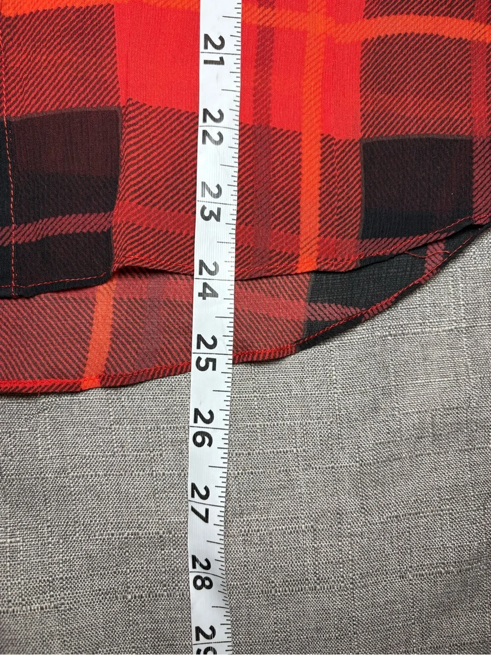 KATE SPADE Plaid Ruffle Front Button-Up Silk Blouse